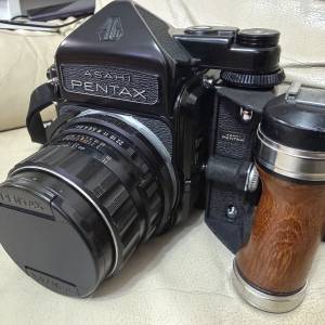 PENTAX 6x7 BODY SMC PENTAX 67 105MM F2.4 連原裝木手柄