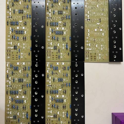 複刻"通用電子 Sound Master" AF-2 全鏡影對稱 MOSFET 功率放大器線路板。
