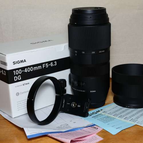 Sigma 100-400 F5-6.3 DG  for Canon EF mount  送腳架環