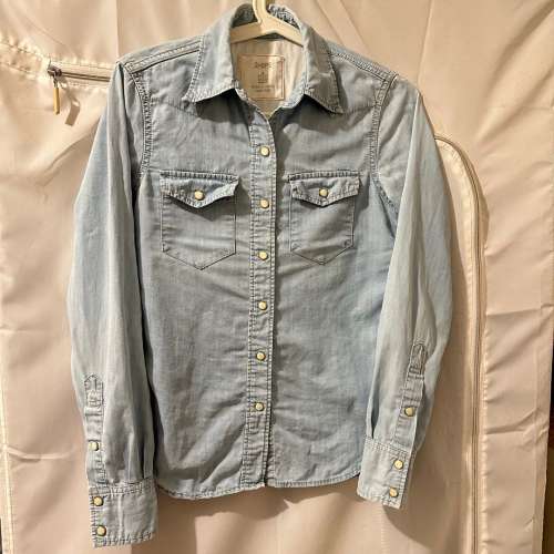 apan Brand - SHIPS Light Blue Slim Fit Women Denim Shirt 女裝牛仔恤衫 Made in...