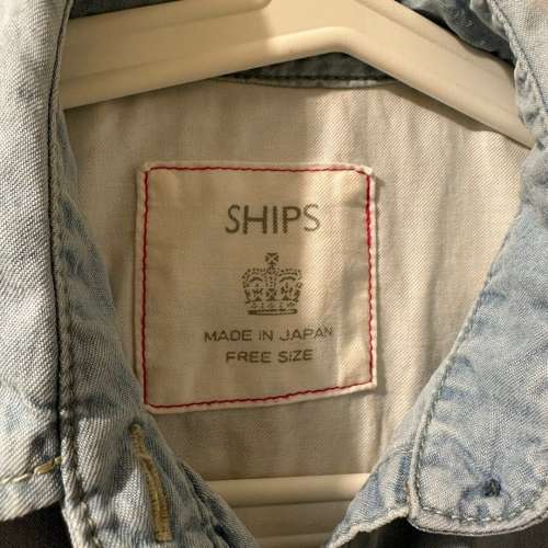 apan Brand - SHIPS Light Blue Slim Fit Women Denim Shirt 女裝牛仔恤衫 Made in...