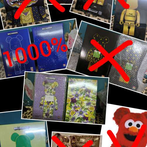退坑 Bearbrick Macau UM,The First Baby,LA,青蘋果，遊戲王，Elmo，藤原浩，泰國神...