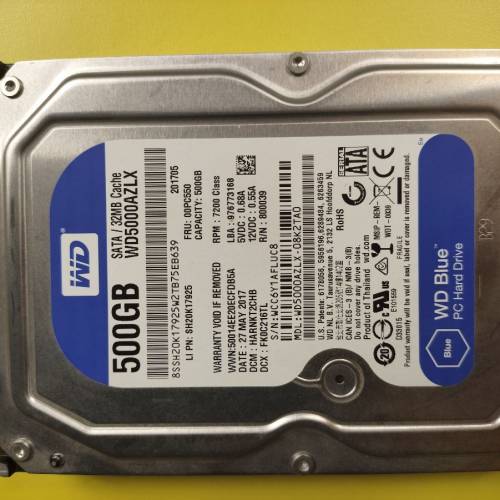 WD 500GB HDD (2017)