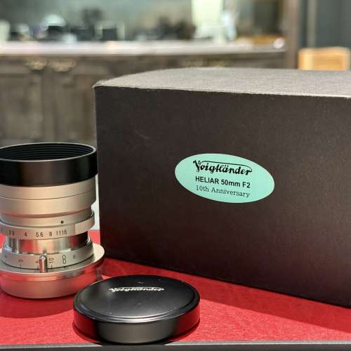 Voigtlander HELIAR 50mm F2 10th Anniversary ltm lens with packing