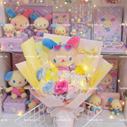睇下文、兩個價錢視乎要求‼️ 日本2026年7月最新款、日本Sanrio 曬黑花小兔公仔花...