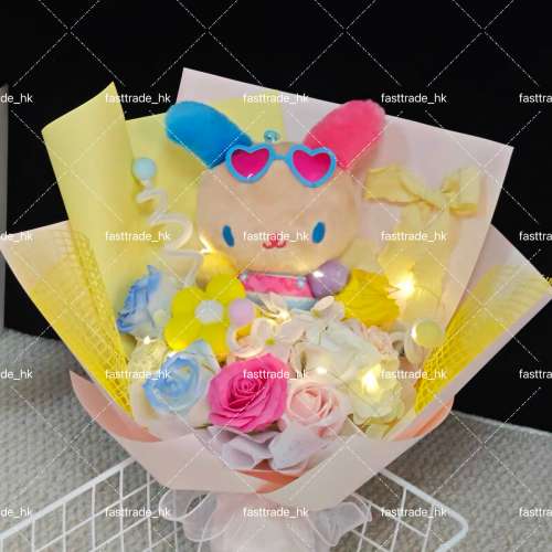 睇下文、兩個價錢視乎要求‼️ 日本2026年7月最新款、日本Sanrio 曬黑花小兔公仔花...