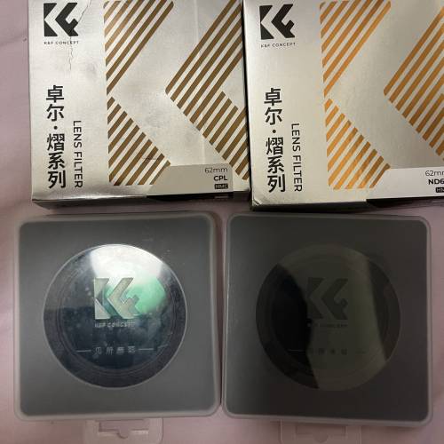 卓爾K&F Concept 62mm ND64+CPL濾鏡套裝(Both in good condition)