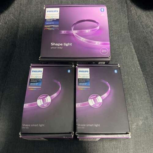 ▪️清屋價 Philips Hue Light Strip 2m + 1m +1m （共4m) 附帶3腳插頭 - ASUS 電視...