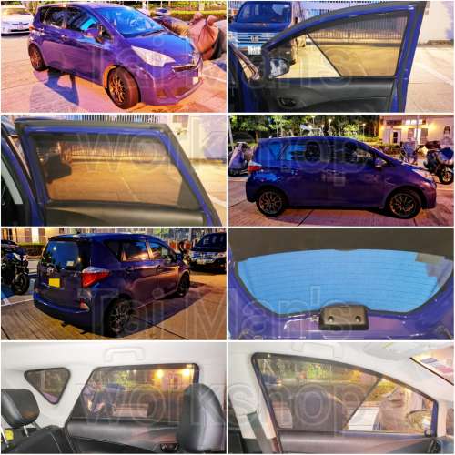 Toyota Ractis 全車防曬磁石窗網