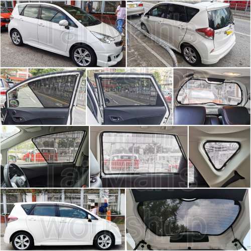 Toyota Ractis 全車防曬磁石窗網