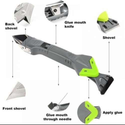 5-In-1 Multi-Function Silicone Trowel- Caulking Tool  with 5 Interchangeable pad