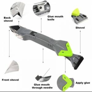 5-In-1 Multi-Function Silicone Trowel- Caulking Tool  with 5 Interchangeable pad