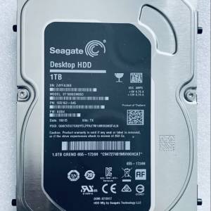 95%新 Apple Seagate SATA III 3.5吋 7200rp 1TB 硬碟機 Hard Disk *ST1000DM003 *...