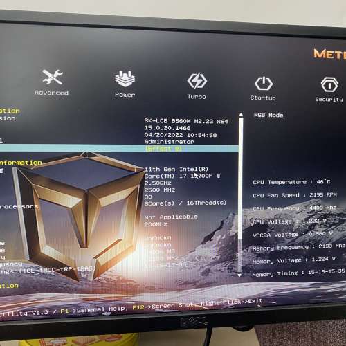 i7-11700F+B560M主版
