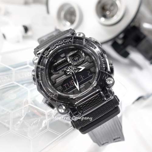 Montres Company 香港註冊公司(33年老店) 卡西歐 CASIO G-Shock 黑灰色 透明錶帶 G...