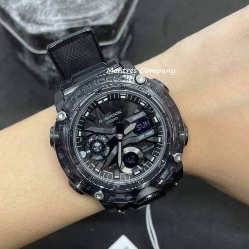 Montres Company 香港註冊公司(33年老店) 卡西歐 CASIO G-Shock 黑灰色 透明錶帶 G...
