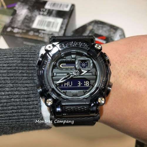 Montres Company 香港註冊公司(33年老店) 卡西歐 CASIO G-Shock 黑灰色 透明錶帶 G...
