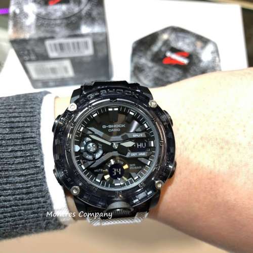 Montres Company 香港註冊公司(33年老店) 卡西歐 CASIO G-Shock 黑灰色 透明錶帶 G...