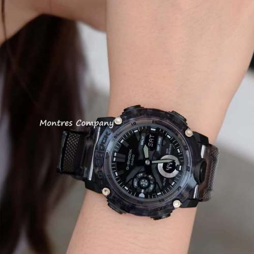 Montres Company 香港註冊公司(33年老店) 卡西歐 CASIO G-Shock 黑灰色 透明錶帶 G...