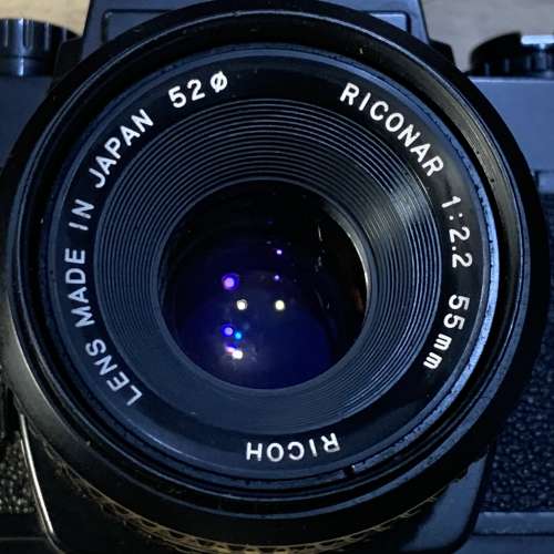 RICOH XR-1 +原廠55mm 2.2鏡頭全正常 測光準 觀景窗內可見光圈數字全機冇凹凸甩油
