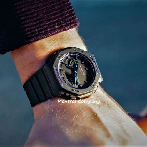 Montres Company 香港註冊公司 (33年老店) 卡西歐 CASIO 數碼指針 藍紫黑色 G-SHOC...