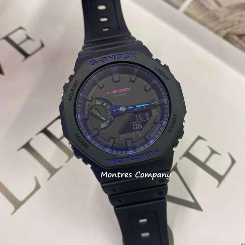 Montres Company 香港註冊公司 (33年老店) 卡西歐 CASIO 數碼指針 藍紫黑色 G-SHOC...