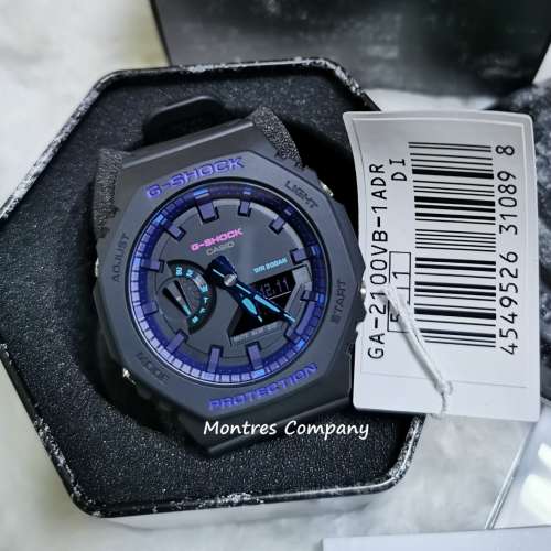 Montres Company 香港註冊公司 (33年老店) 卡西歐 CASIO 數碼指針 藍紫黑色 G-SHOC...