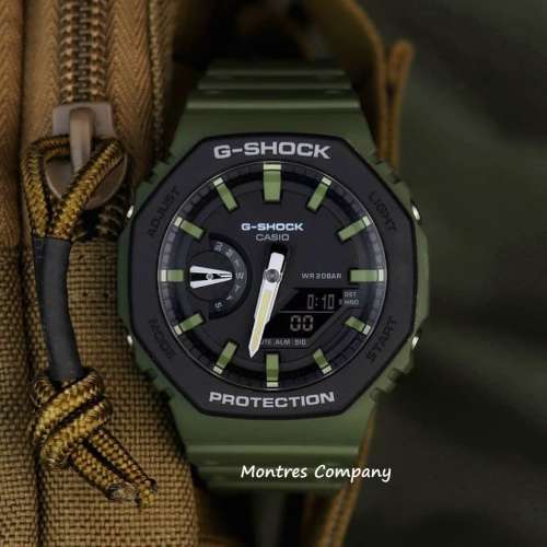 Montres Company 香港註冊公司 (33年老店) 卡西歐 CASIO G-Shock 200米防水 黑綠色...