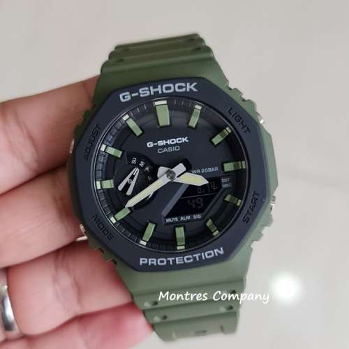 Montres Company 香港註冊公司 (33年老店) 卡西歐 CASIO G-Shock 200米防水 黑綠色...
