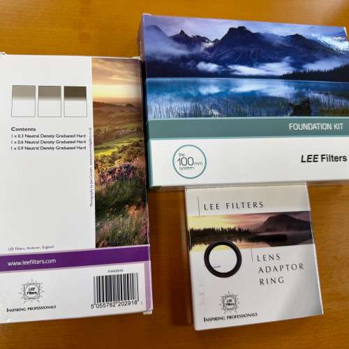 LEE Filters Foundation Kit (3 ND Graduated) 100mm 套裝三片漸變濾頭連支架及82mm...