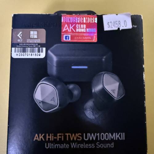 AK tws UW100mk2藍牙耳機