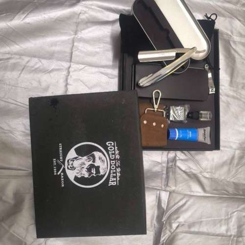 Barber Shop專用 Gold Dollar Stright Razor金元直式剃鬚刀套裝 送剃鬚皂