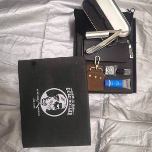 Barber Shop專用 Gold Dollar Stright Razor金元直式剃鬚刀套裝 送剃鬚皂