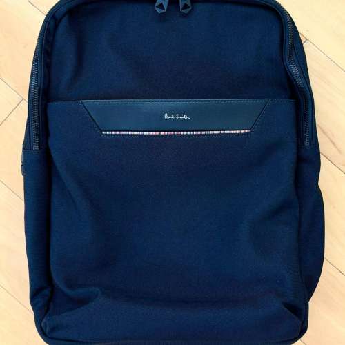 The Paul Smith Black Nylon Men's Backpack (Model 1209)  黑色 尼龍皮革 背囊