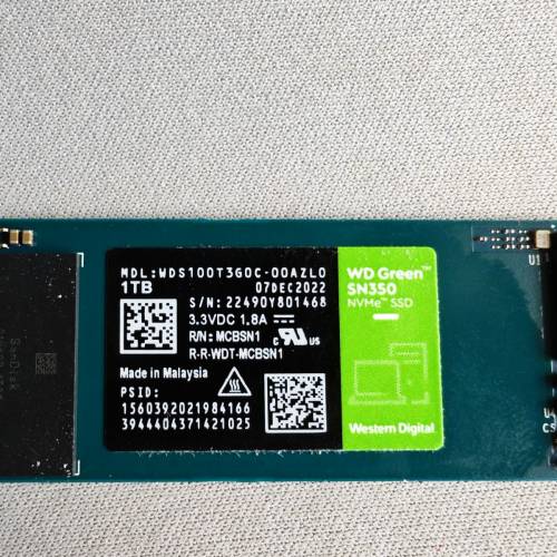 WD green Nvme ssd 1T