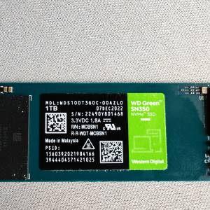 WD green Nvme ssd 1T