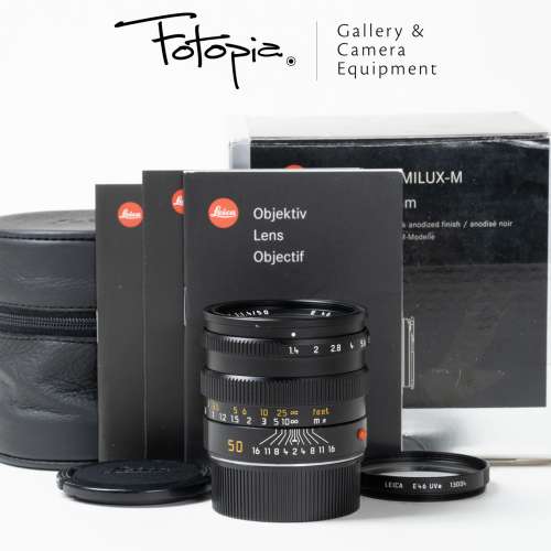 || Leica Summilux-M 50mm F1.4 - Black / E46 / Pre-ASPH / Built-in-hood ||