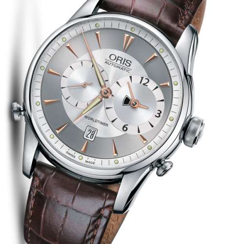 瑞士豪利時錶 Oris Artelier WorldTimer 90%新 not IWC Omega Rolex Seiko Tudor