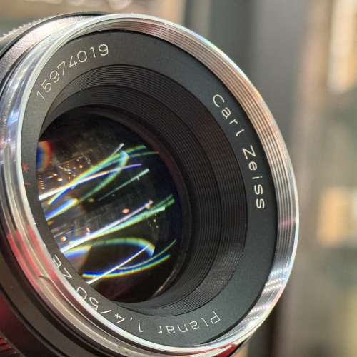 Carl Zeiss Planar T* 50mm f1.4 ZE lens with caps
