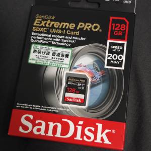 全新未開封SanDisk Extreme PRO SDXC UHS-I 128GB SD Card