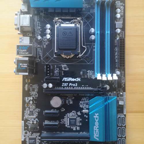 (新淨) ASROCK Z97 PRO3底板連背板 (運作正常)