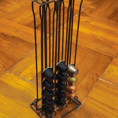 NESPRESSO 咖啡膠囊架, 可前後放咖啡膠囊, 送14個咖啡膠囊