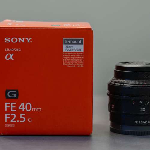 Sony FE 40mm F2.5 G (SEL40F25G) 香港行貨 全套有盒 已貼膜 跟Filter
