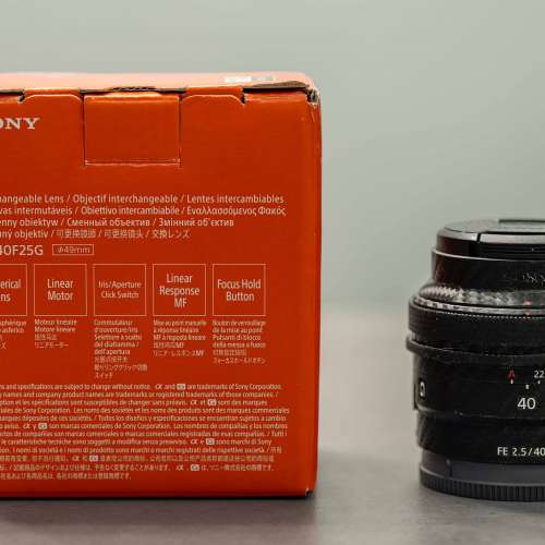Sony FE 40mm F2.5 G (SEL40F25G) 香港行貨 全套有盒 已貼膜 跟Filter