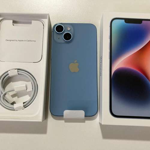 現貨全新不議價 iPhone 14 plus 512gb eSim + 一張實體sim Blue 一年蘋果保養 what...