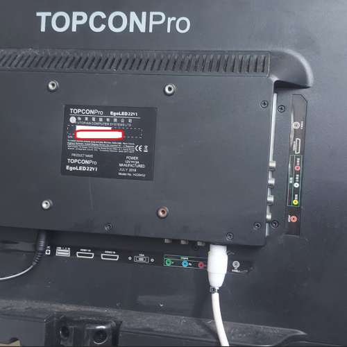 屯門良景輕鐵站交收 TOPCONPro 21.5吋 電視機 EgoLED 22V1 連火牛 遙控及有底座