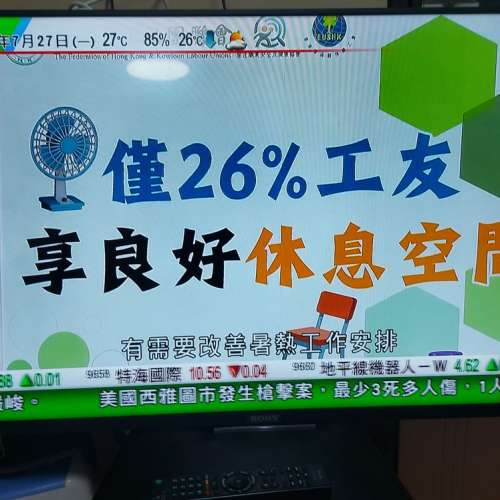 屯門良景輕鐵站交收 或可上門試機交收 Sony 43吋全高清智能電視 KDL-43W800C 連遙控...