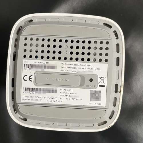 Huawei 華為 3HK 5G 路由器 (有鎖Sim只合3HK用戶，可用sosim)