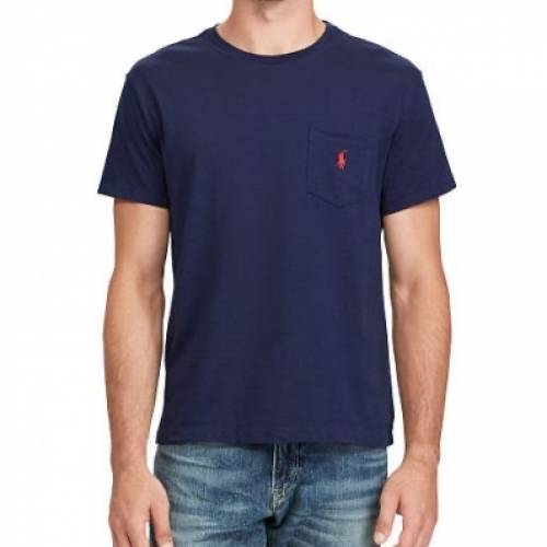 Polo深藍色slim fit tee