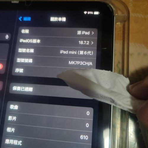 Ipad mini 6 64GB ios 18.7.2 過左保養